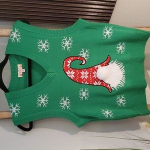 Merry Christmas By Poof Women's Gnome Sweater Vest